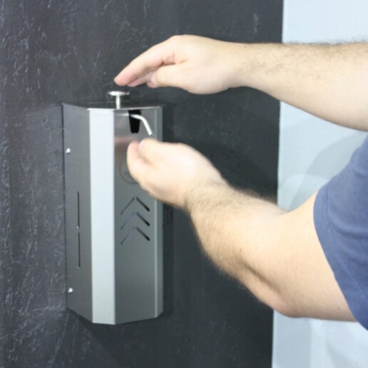 Dispensador álcool gel de parede